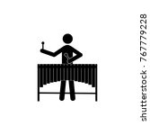  Vibraphone Marimba Player Icon....