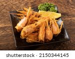 Image of deep-fried sweet shrimp head