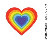 Simple Heart With Pride Flag...