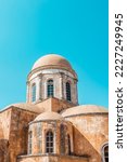 Agia Triada Monastery Chania, crete greece: old venetian church yard on the Akrotiri peninsula