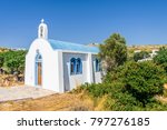 Small White And Blue Church...