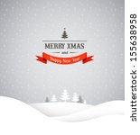 christmas retro greeting card... | Shutterstock .eps vector #155638958