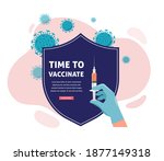 vaccination concept design.... | Shutterstock .eps vector #1877149318