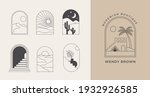 bohemian linear logos  icons... | Shutterstock .eps vector #1932926585