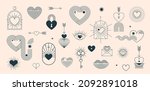 minimalist bohemian valentine's ... | Shutterstock .eps vector #2092891018