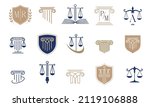scale icons collection. law ... | Shutterstock .eps vector #2119106888