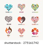 Set Of Vector Heart Icons ...