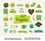 bio  ecology  organic logos and ... | Shutterstock .eps vector #515991952