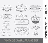 vintage swirl frame set vector... | Shutterstock .eps vector #243180325