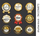 luxury premium golden badge... | Shutterstock .eps vector #561236872