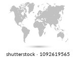 world map vector | Shutterstock .eps vector #1092619565