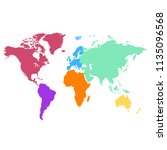 world map vector | Shutterstock .eps vector #1135096568