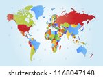 color world map vector | Shutterstock .eps vector #1168047148