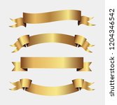 set of golden ribbons vector. | Shutterstock .eps vector #1204346542