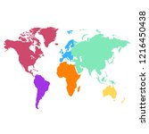 world map vector | Shutterstock .eps vector #1216450438
