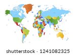 color world map vector | Shutterstock .eps vector #1241082325
