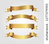 set of golden ribbons vector. | Shutterstock .eps vector #1277379592