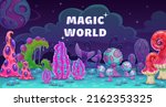   fantasy cartoon alien world... | Shutterstock .eps vector #2162353325