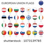 european union flags collection ... | Shutterstock .eps vector #1073139785