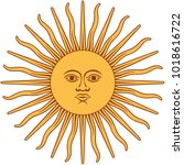 The Inca Sun God. Inti Sun Of...