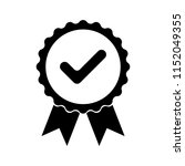 black icon approved or... | Shutterstock .eps vector #1152049355
