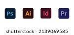 adobe logo icon set vector on... | Shutterstock .eps vector #2139069585