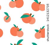 pattern fruit  oranges with... | Shutterstock .eps vector #1412132735