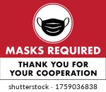 masks required sign for... | Shutterstock .eps vector #1759036838