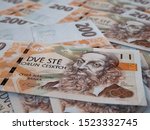 Chech currency. Money of Czesh Republic, financial background. CZK. Macro shot