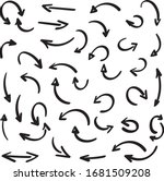doodle arrow set  collection of ... | Shutterstock .eps vector #1681509208