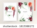 wedding invite card  tropical... | Shutterstock .eps vector #1815388172