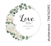 vector floral design card.... | Shutterstock .eps vector #746762392