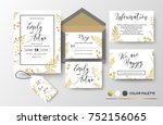 wedding invite  invitation ... | Shutterstock .eps vector #752156065
