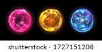 energy balls and plasma sphere  ... | Shutterstock .eps vector #1727151208