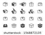 box vector icons isolated on... | Shutterstock .eps vector #1568872135