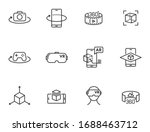 ar and vr line icon set... | Shutterstock .eps vector #1688463712