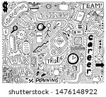 modern monochrome doodle poster ... | Shutterstock . vector #1476148922
