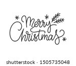merry christmas hand drawn... | Shutterstock .eps vector #1505735048