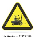 yellow watch out for forklift... | Shutterstock . vector #229736518