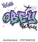 urban street style obey the... | Shutterstock .eps vector #1937606518