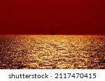 Silhouette Of A Sailing Boat In ...