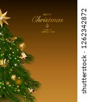 christmas tree with xmas... | Shutterstock .eps vector #1262342872