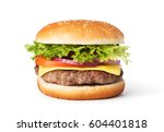 Burger On White Background