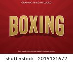 boxing text effect editable... | Shutterstock .eps vector #2019131672