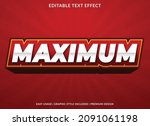 maximum text effect template... | Shutterstock .eps vector #2091061198