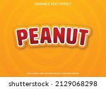 peanut text effect template... | Shutterstock .eps vector #2129068298