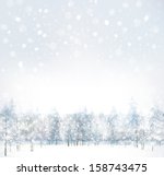 vector of winter scene with... | Shutterstock .eps vector #158743475