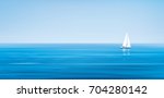 vector blue sea  sky ... | Shutterstock .eps vector #704280142