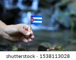 National Flag Of Cuba On Wooden ...