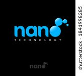 nano logo. letter o is a... | Shutterstock .eps vector #1841998285